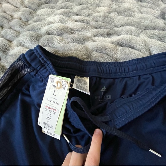 Adidas Navy Joggers with White Stripes (NWT) 💙 - Picture 4 of 6